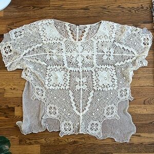 Free People crochet poncho